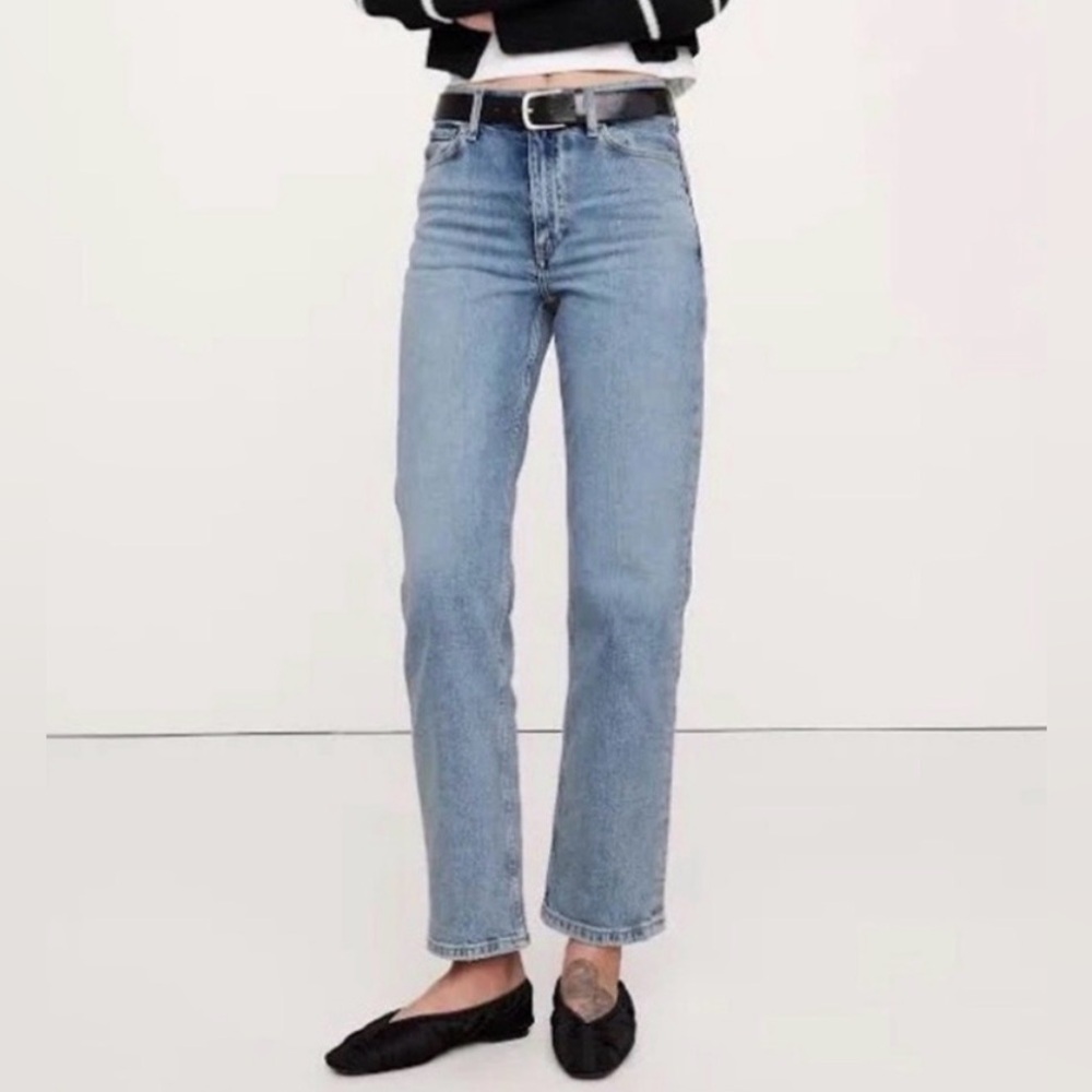 29 x 31 NWOT Banana Republic Straight Leg Ankle Jean Medium Wash size 29 Long